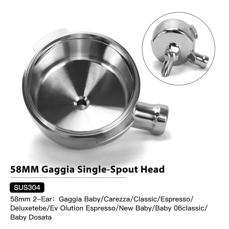 Kisscafe 58 커피 필터 GAGGIA 클래식 프로 더블 스파우트 샷 에스프레소 머신 액세서리 메이커 바리스타 53,000원