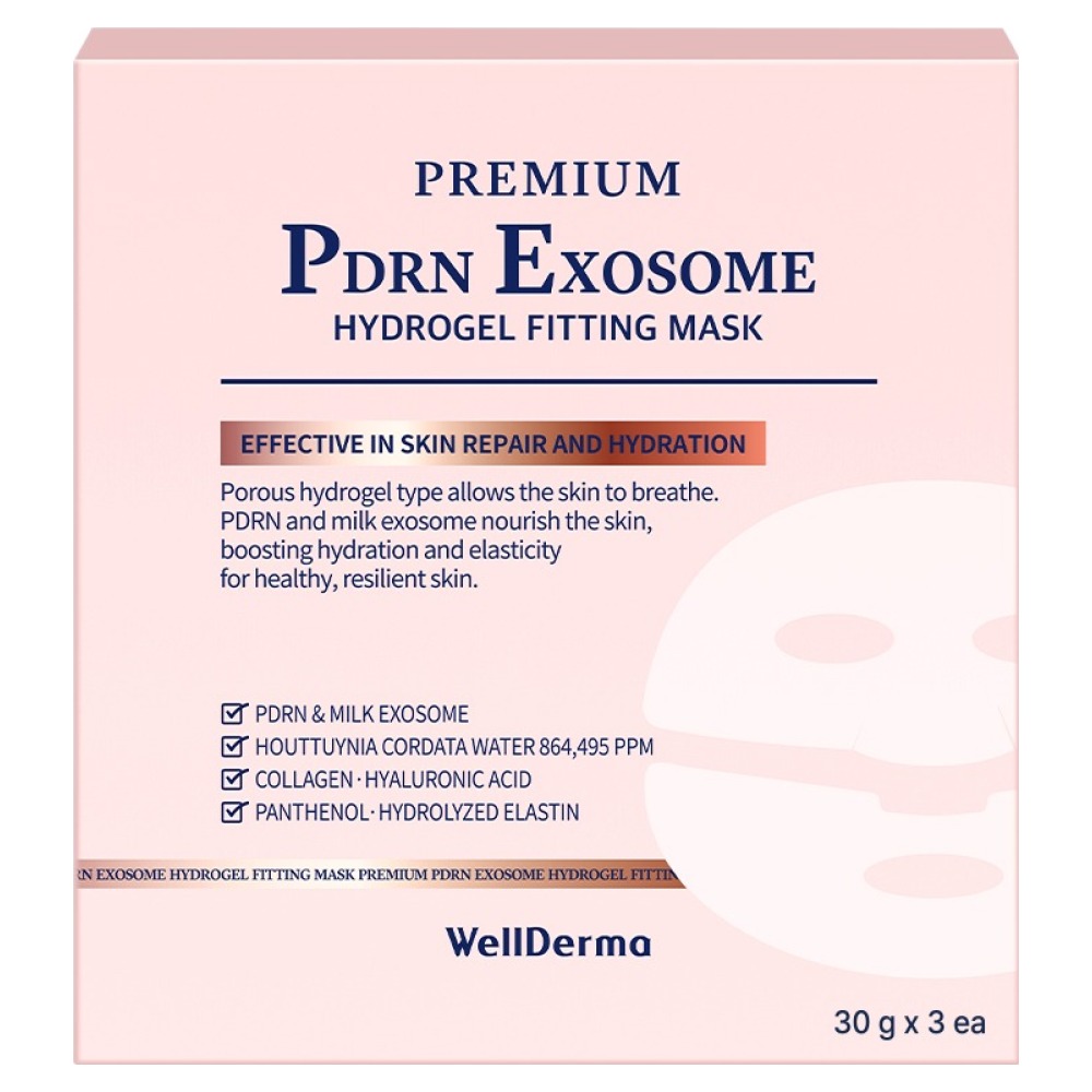 웰더마 프리미엄 PDRN 엑소좀 하이드로겔 피팅 마스크 30g, 1개, 3개입 14,900원
