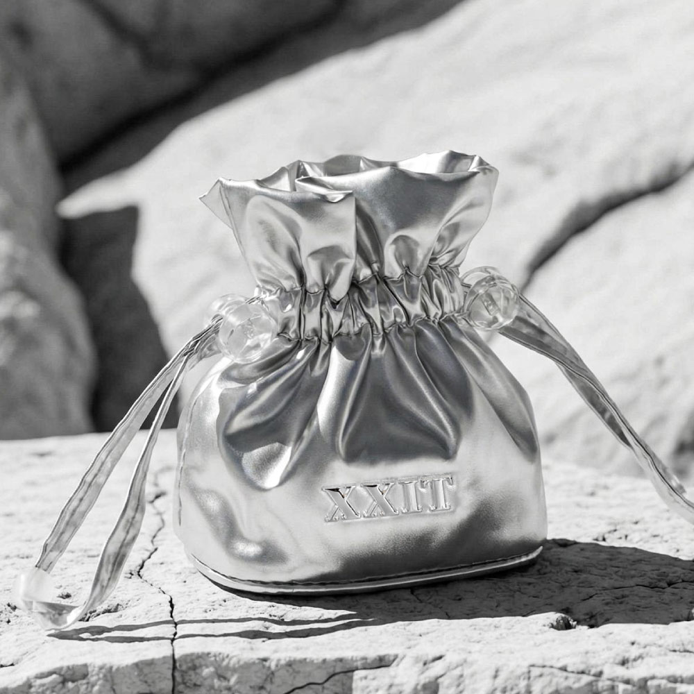 엑시트 벨로라 골프파우치 골프공 파우치 볼주머니 카라비너 포함 선물용 프리미엄 케이스, 메탈릭 실버, 1개 18,900원