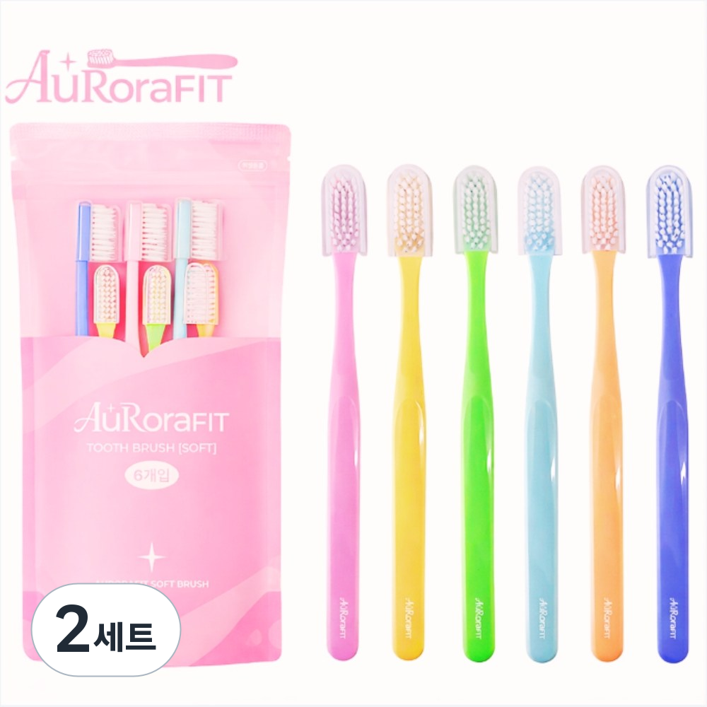 국내제조 오로라핏 오리지널 초극세모 칫솔, 2세트, 6개입 20,350원