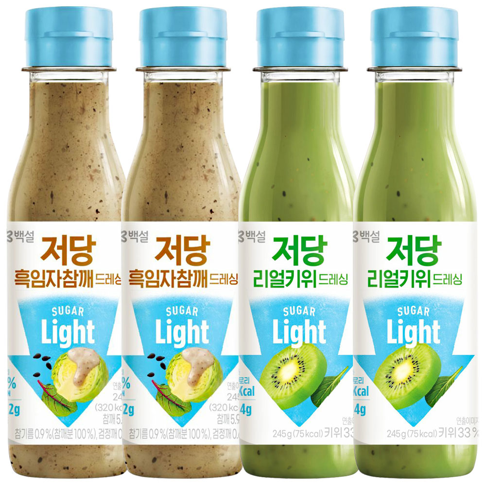 백설 저당드레싱(흑임자참깨+리얼키위), 2세트, 490g 20,500원