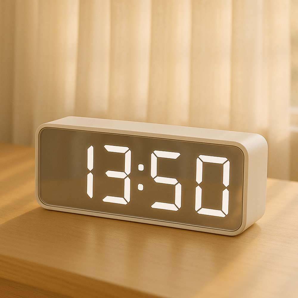 루아즈 LED 인테리어 미러 무소음 탁상 알람시계 LUAZ-AT2 7,000원