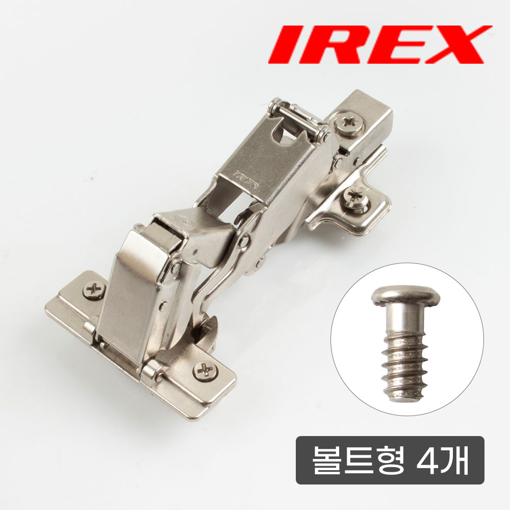 [철물인] IREX 장롱경첩 165도 저압댐퍼내장 아웃도어 볼트형 17,580원