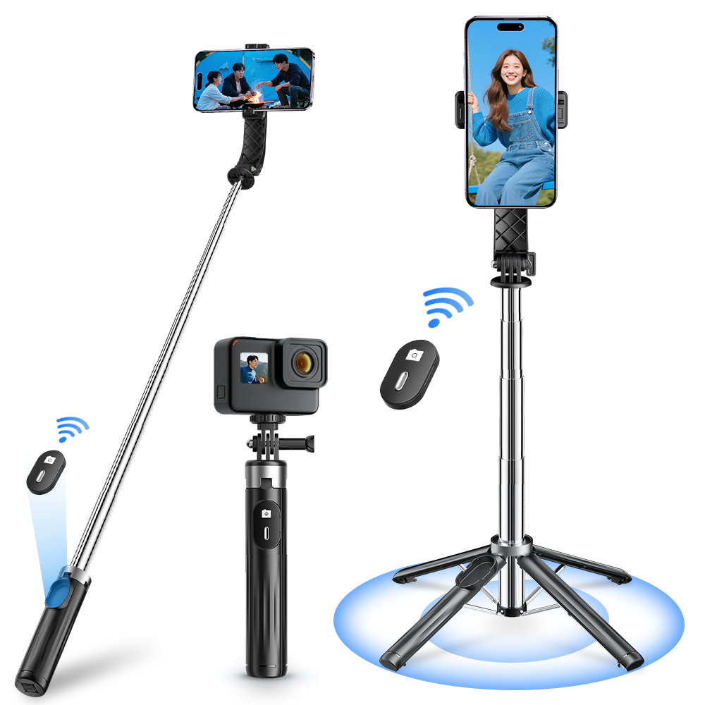 NICESUN 블루투스 휴대폰 삼각대 스마트폰/카메라/고프로 삼각대 셀카봉 103cm P07 16,900원