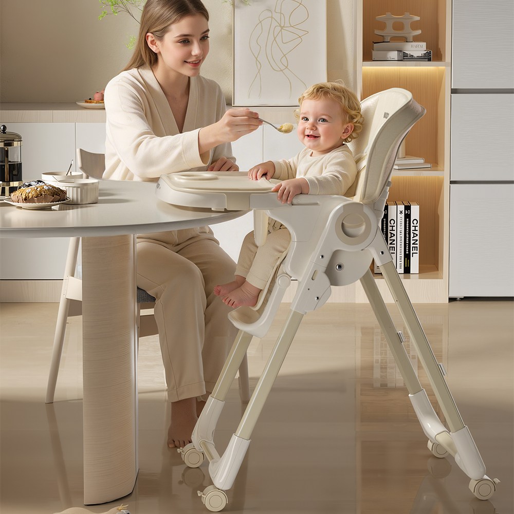 트리미고 아기 식탁 의자 유아 높이 조절 가능한 이동식 하이체어, 화이트, 1개, 화이트 135,500원