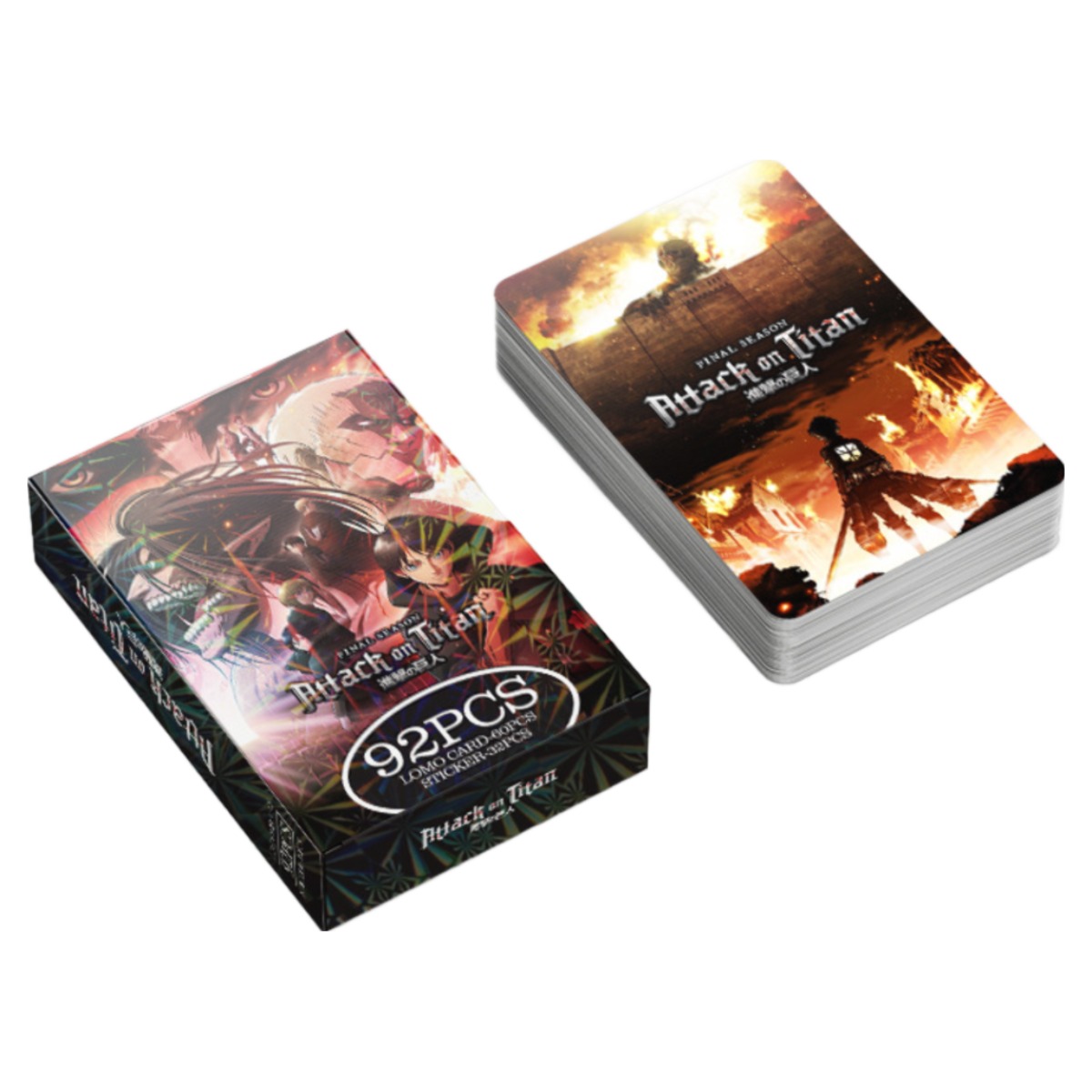 진격의 거인 포토카드 굿즈 LOMO 포카 60pcs + 미니 스티커 32pcs, 진격 거인, 1개 11,800원