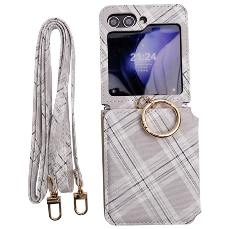 갤럭시Z플립6 카드 지폐 지갑형 가죽 핑거링 케이스 + 핸드스트랩 11,200원