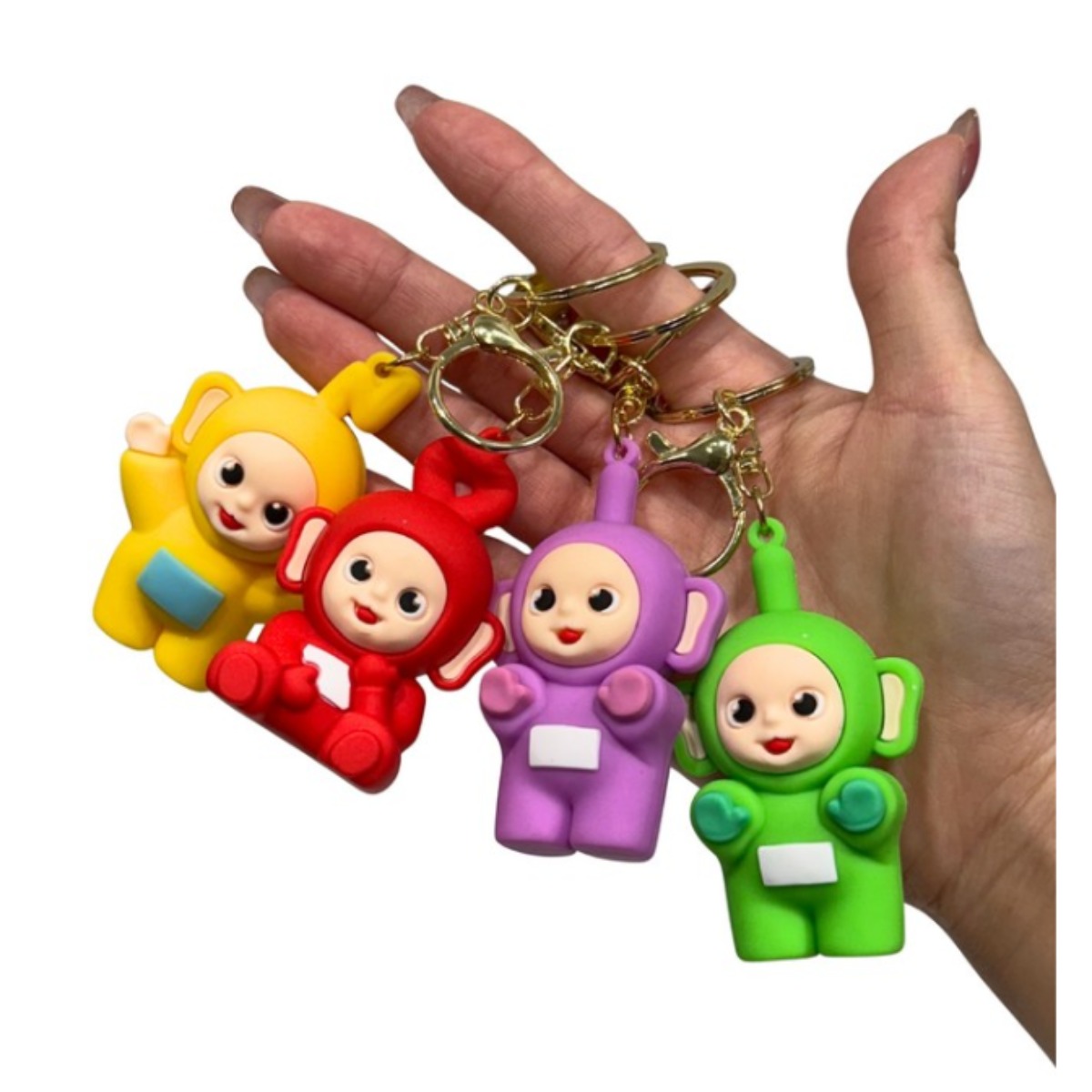 텔레토비 키링 보라돌이 뚜비 나나 뽀 차 열쇠고리, 보라돌이+뚜비+나나+뽀, 4개 9,400원