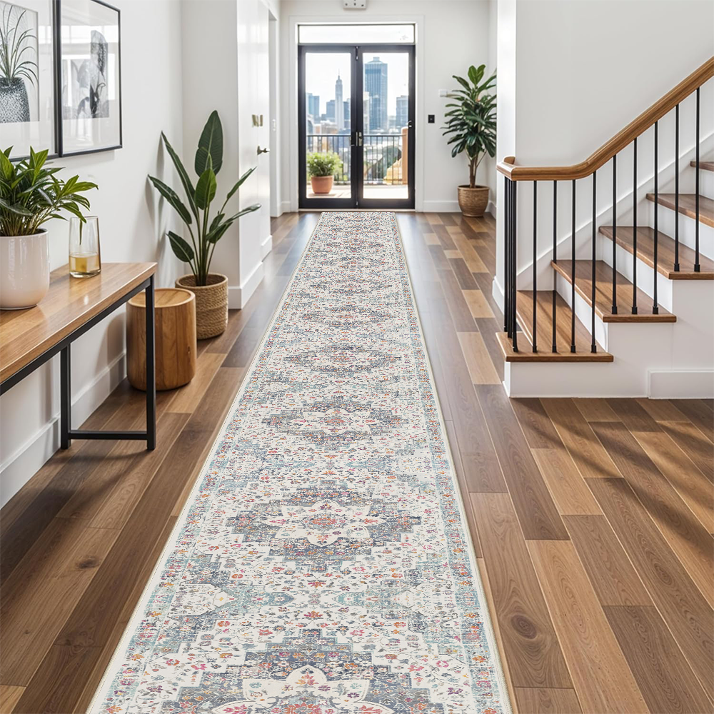 Cloud Loft 보헤미안 스타일 러너 카펫 크리스탈 벨벳 젤리 바닥 미끄럼방지 방수 세탁기 사용 가능 사계절용 복도 거실 현관 호텔 로비 장식용 대형 카펫 206,900원