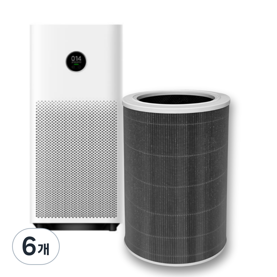 샤오미 미에어 4 프로 스마트 공기청정기 호환 필터 AC-M15-SC, 6개, 미에어4 PRO 148,470원