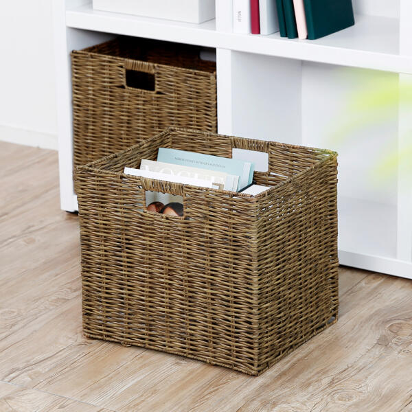 아트박스/홈앤하우스 라탄 패턴 사각 바스켓(접이식) 11,900원