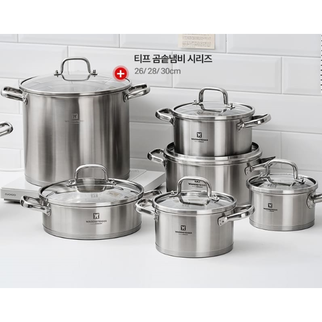 바겐슈타이거 티프 IH 스텐냄비 5종세트 (18+ 20+ 22+ 26+ 26전골) 219,000원