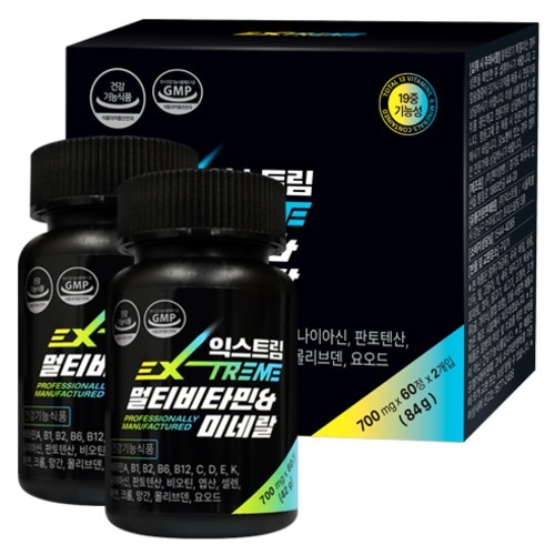 익스트림 멀티비타민 미네랄 700mg, 60정, 2개 29,000원