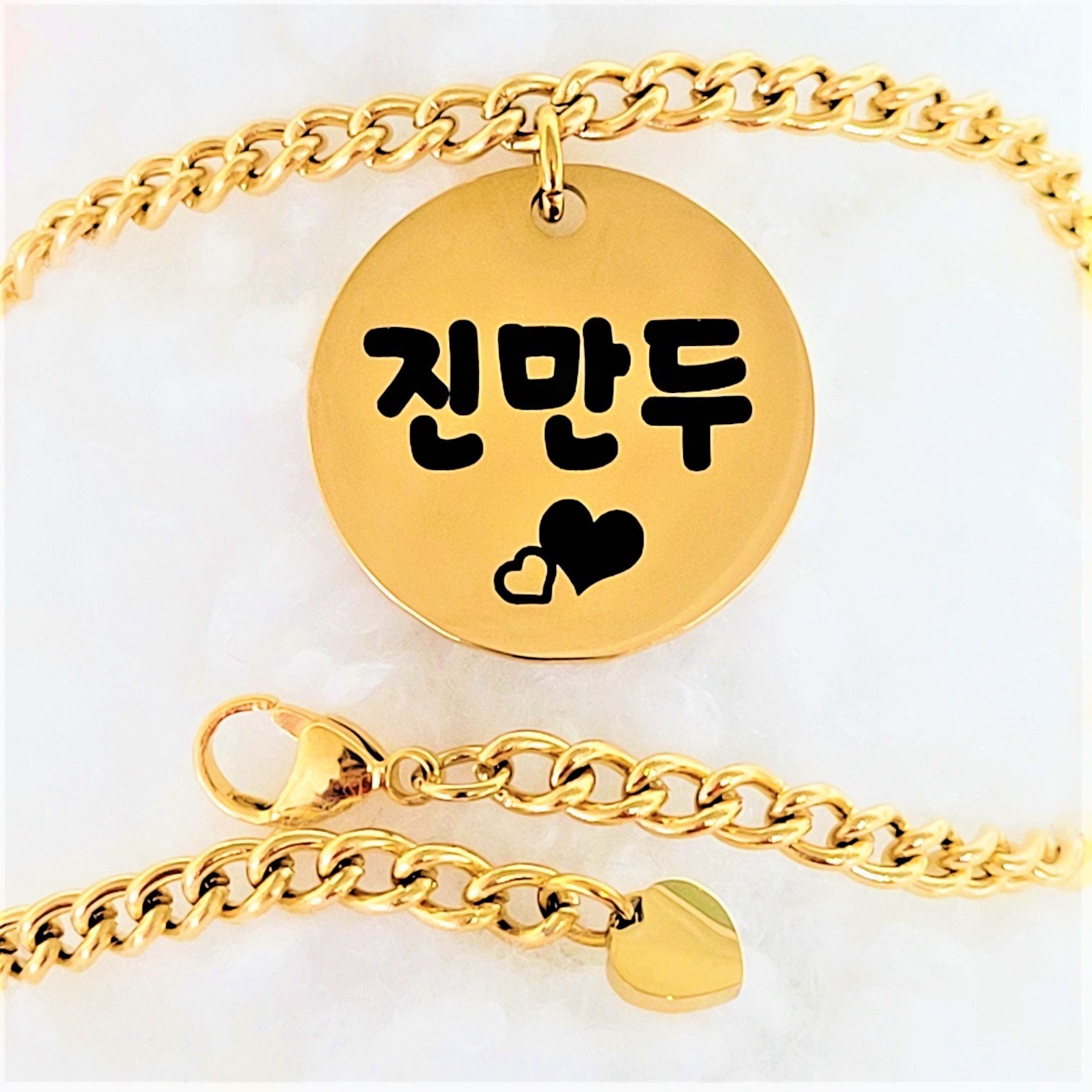 서은이네 애견이름표 강아지고양이목걸이 반려동물인식표 써지컬원형+이쁜 써지컬스틸체인목줄6미리폭+길이조절가능, 골드, 1개 22,900원