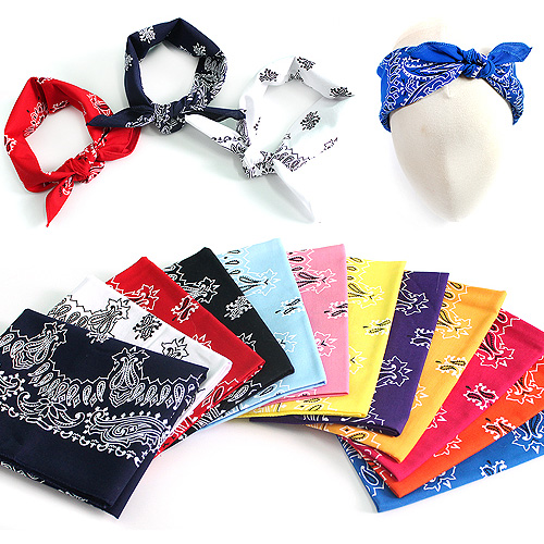 렌느 국내산 페이즐리반다나 22컬러 반다나스카프 등산손수건 캠핑손수건 헤어두건 5,200원