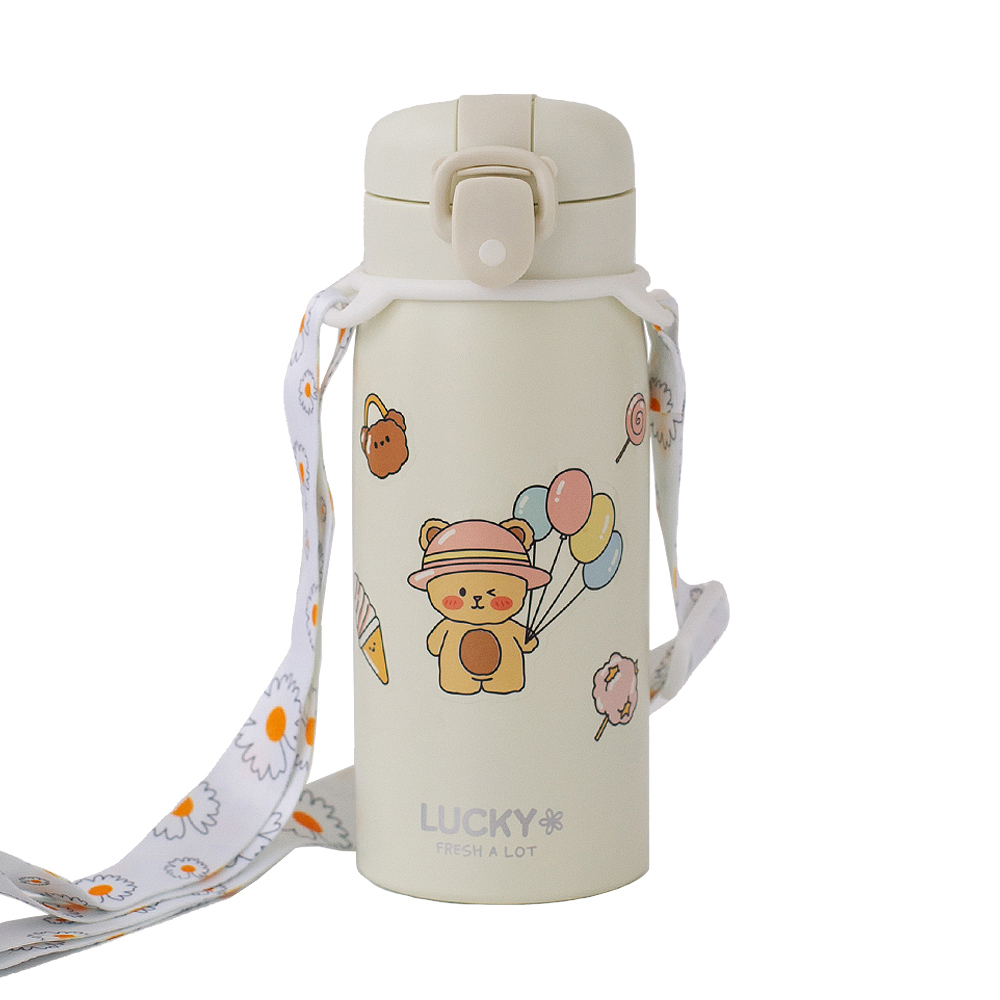 프레쉬어랏 럭키 원터치 보온보냉 텀블러 + 스티커 + 스트랩 세트 12,900원