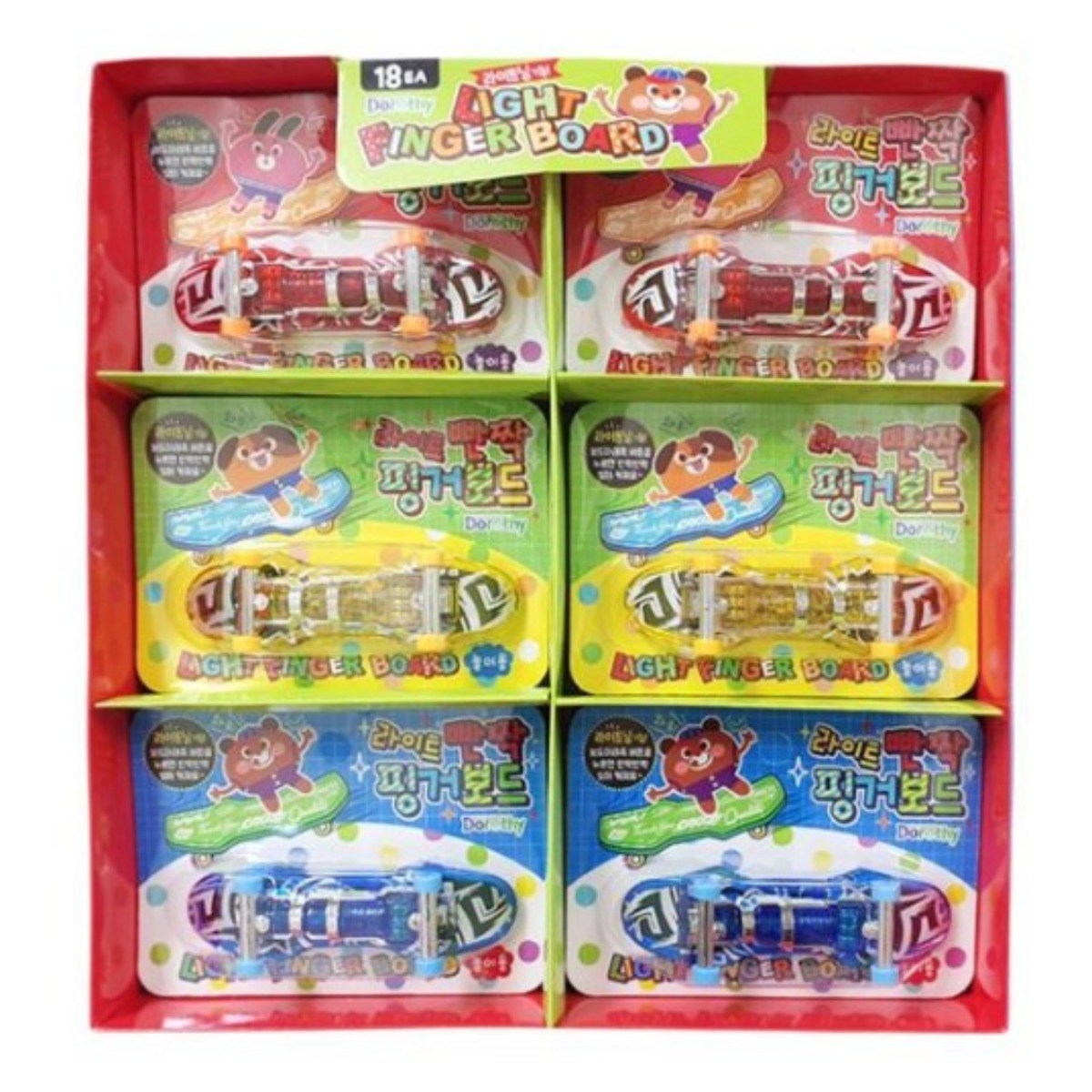 라이트 반짝 핑거보드 18개 세트 19,000원
