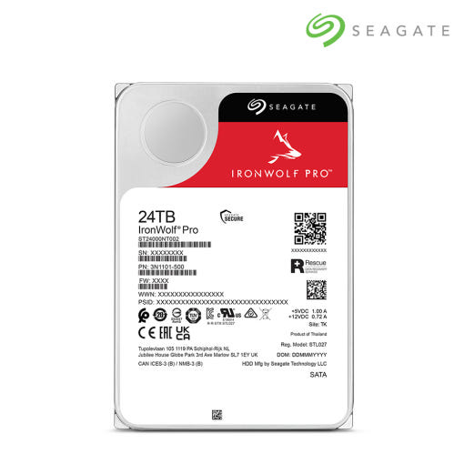 [Seagate대리점] 씨게이트 아이언울프 pro 24TB ST24000NT002 3.5 NAS HDD 정품 하드디스크 1,375,000원