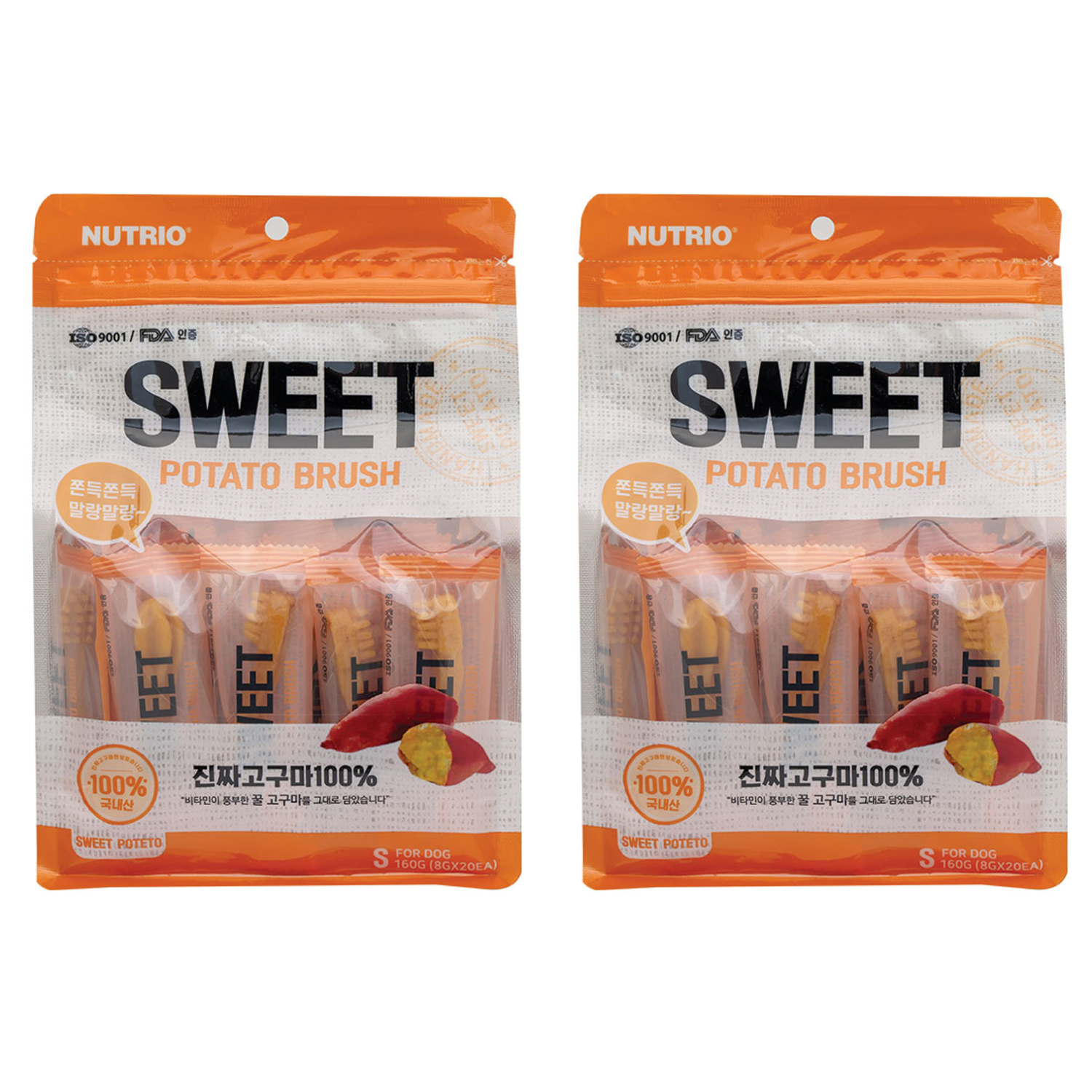 뉴트리오 스위트 포테이토 브러쉬 강아지 간식 20p 15,640원
