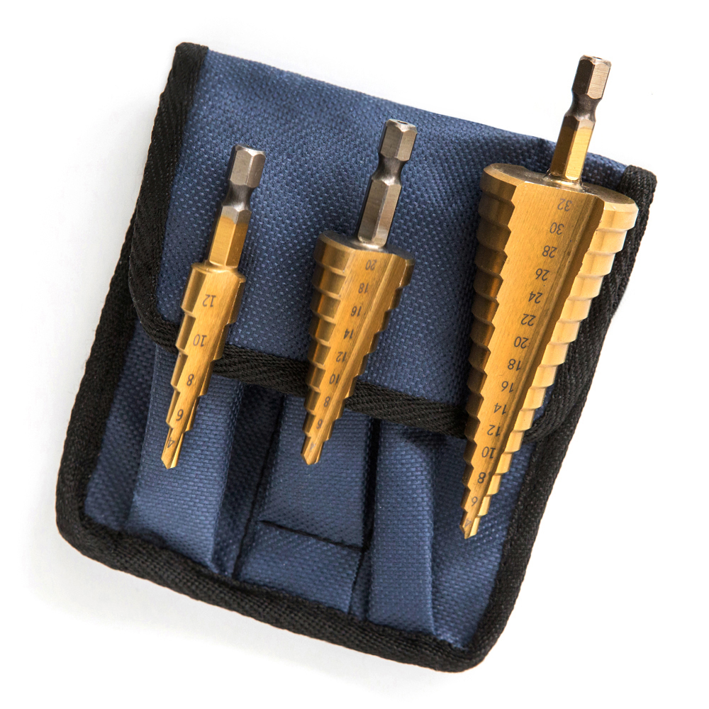 홈어스 티타늄 코팅 스텝드릴 3종 + 파우치 9,900원