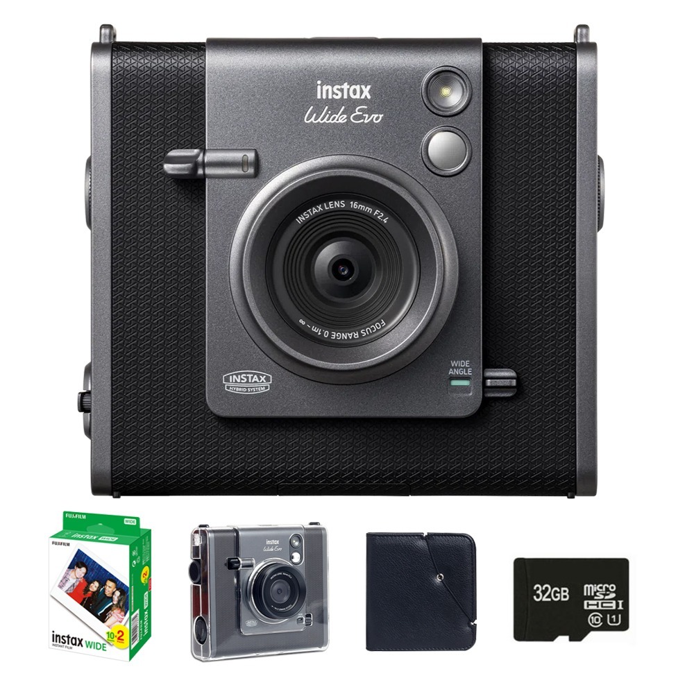 인스탁스 와이드에보 즉석카메라 + 케이스(투명) + 필름 2p(20매) + 와이드앨범 + 32GB 메모리 세트 555,000원