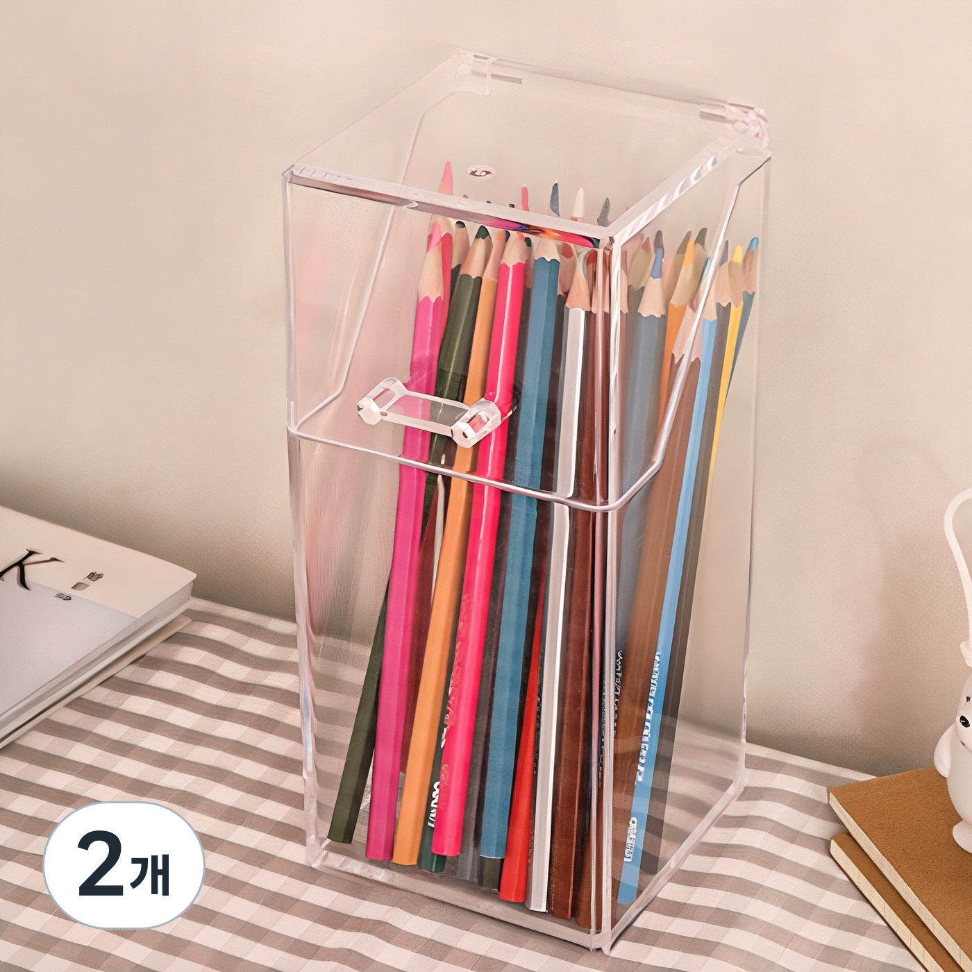 마켓플랜 다용도 필기구 케이스 보관함 사각 9,800원