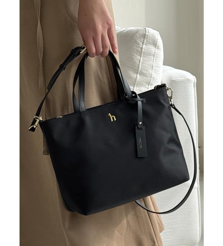 헤지스 퍼피 로고 나일론 토트 겸 숄더백 HIBA6E920BK 117,500원