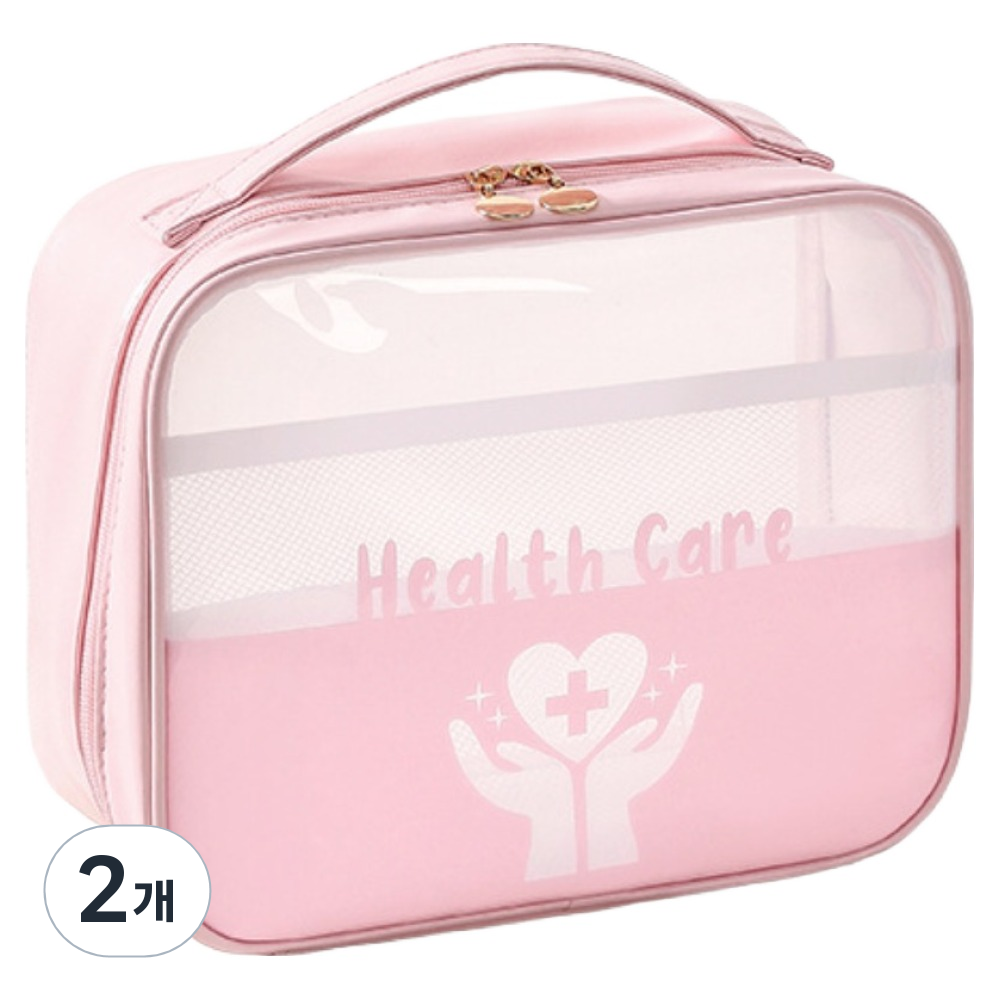 소담몰 응급 여행용 구급 투명 파우치 핑크 L  26 x 12 x 21 cm 18,390원