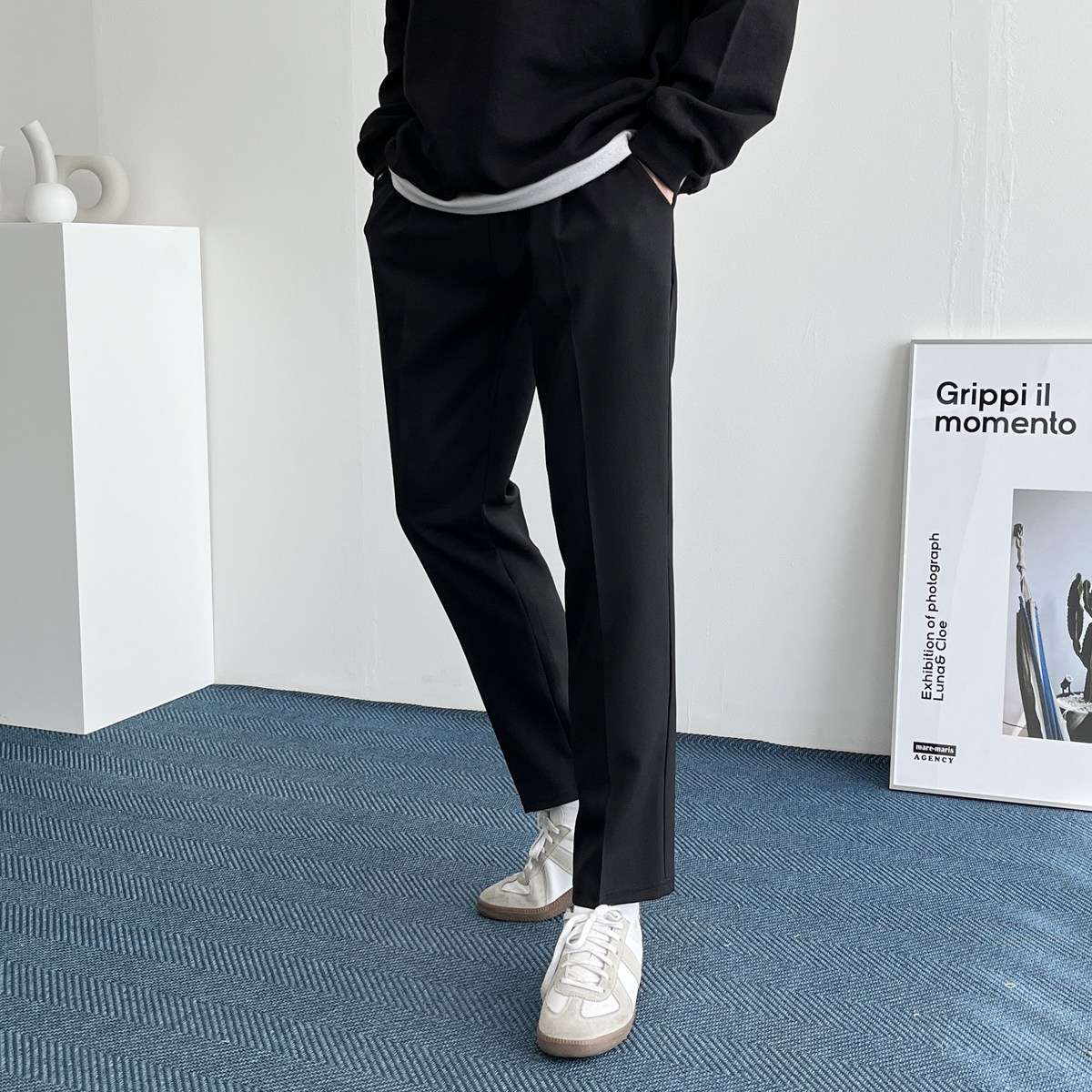 베럴댄나우 남성용 밴딩 슬림일자 9부 슬랙스 9,900원