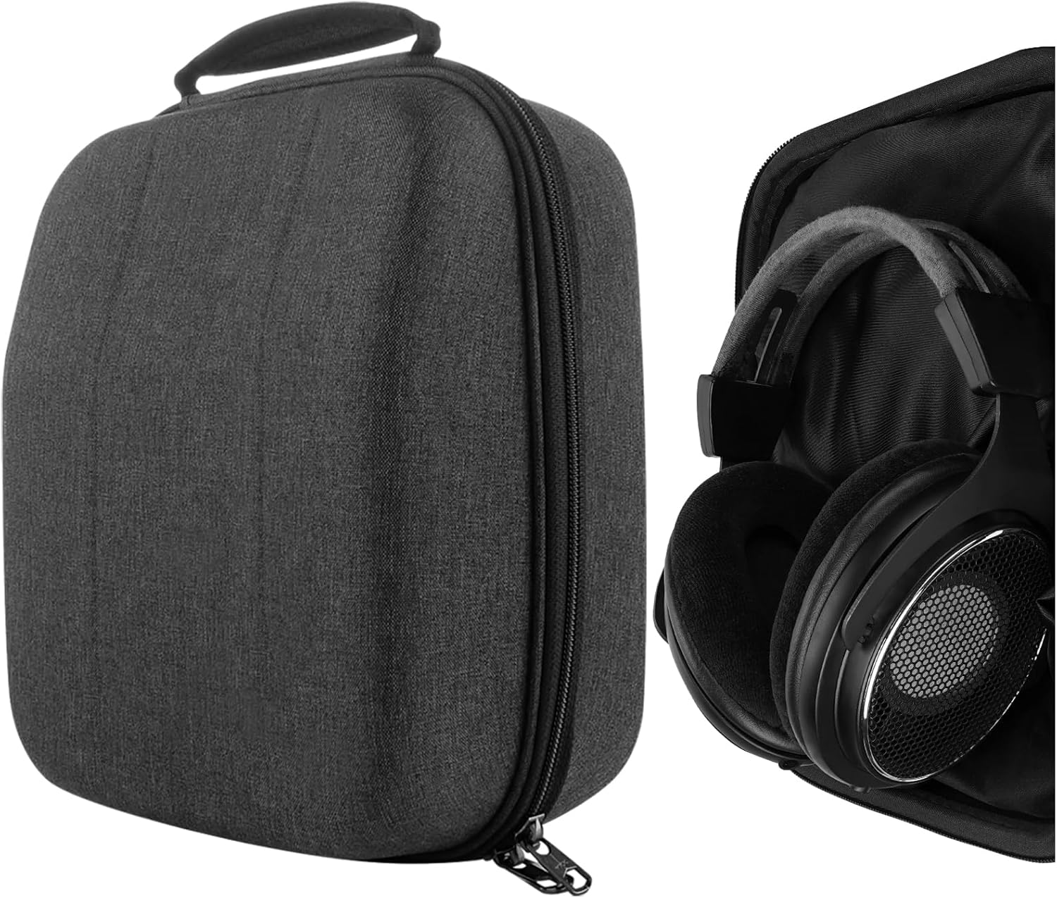 대형 오버이어 헤드폰용 지크리아 쉴드 케이스 교체용 보호 하드 쉘 여행용 휴대용 가방 HiFiMAN HE1000 V2 SHURE 헤드셋다크 그레이과 호환 가능 93,590원
