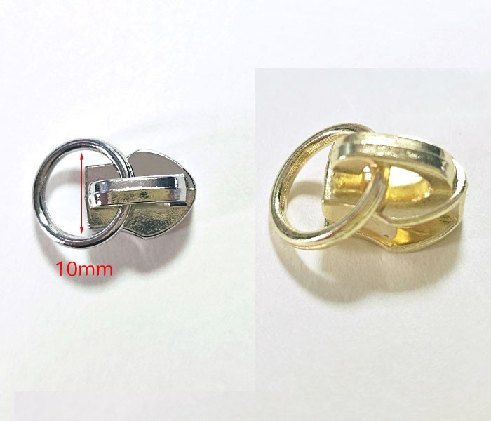 [100개 묶음] 가방지퍼머리 지퍼손잡이 오링 슬라이더 5호, 골드, 100개 21,000원