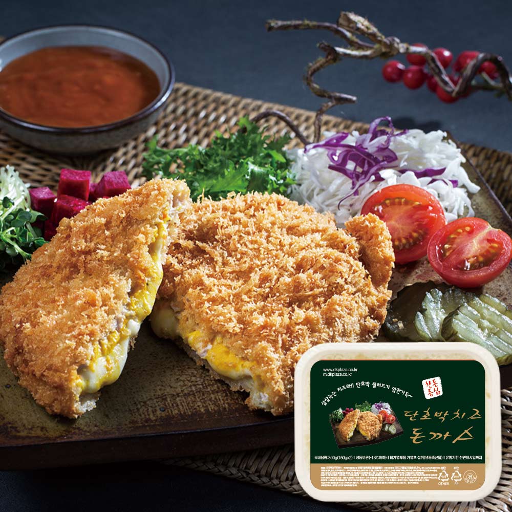 겉바속촉 한돈 단호박치즈돈까스 150g(4장) | 바삭한 수제돈까스, 150g, 4개 19,950원
