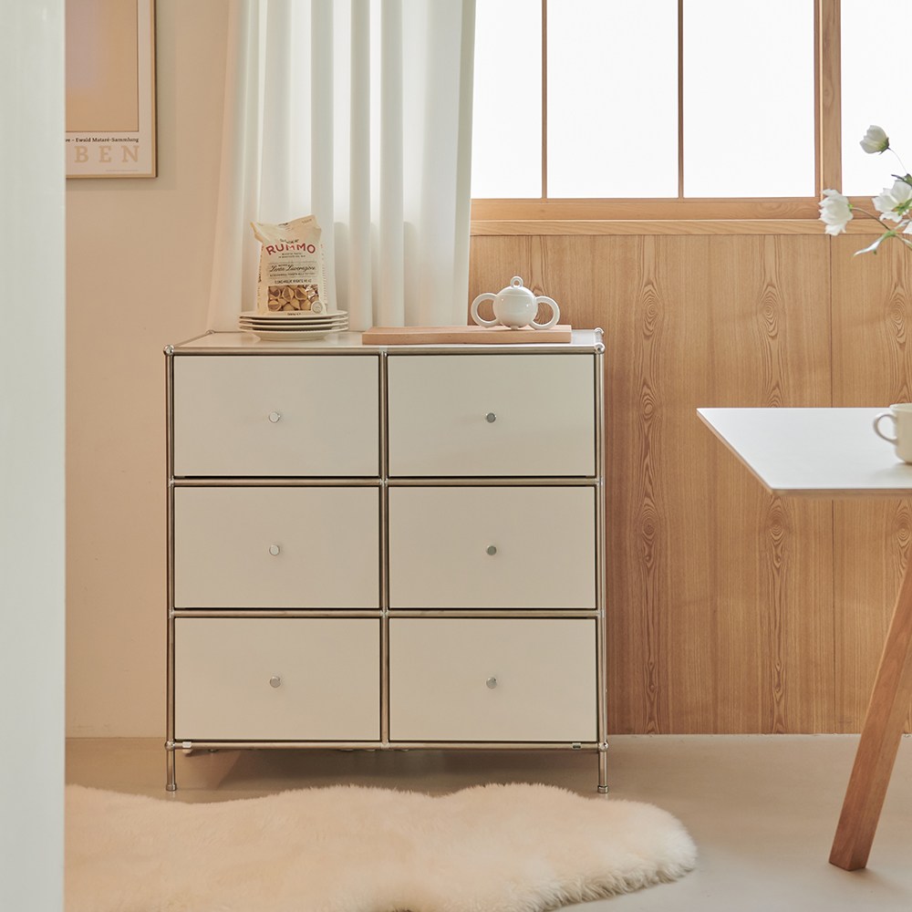 휴룸 미드센츄리 모듈 800 수납장, 화이트 270,000원