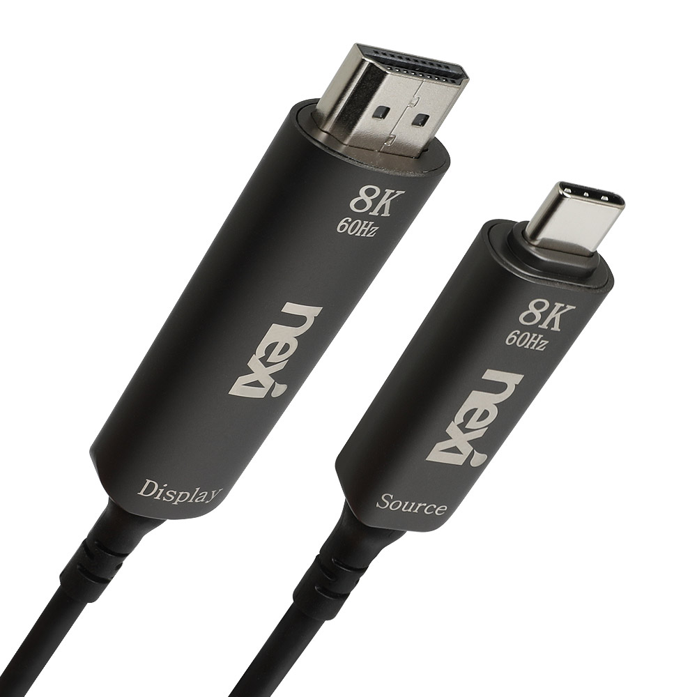USB C타입 to 8K HDMI케이블 30M 2.1V AOC 하이브리드광 장거리 노트북 모니터선 빔프로젝터 TV 미러링 103,990원