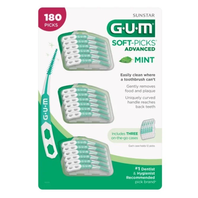 [미국직구] GUM 검 소프트 픽스 어드밴스드 민트 180개입, 1+1 2세트 GUM Soft-Picks Advanced Mint, 2세트, 180개입 59,360원