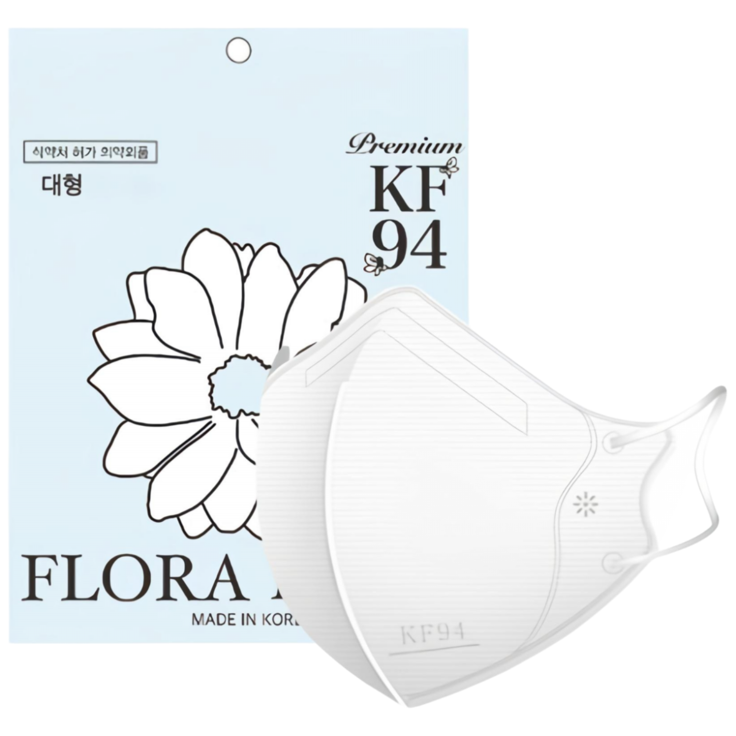 플로라 KF94 국산 새부리형 컬러 마스크 13,900원