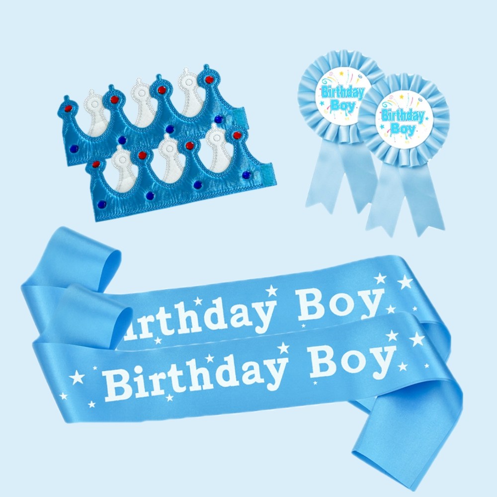 쏙쏙마켓 생일 왕관 세트 미스코리아 어깨띠, 블루 세트, 2세트 18,900원