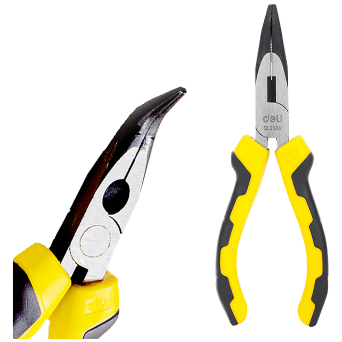 델리툴즈 벤트 롱노우즈 곡마루 롱로즈 롱노즈 플라이어 6인치, 1개 11,580원