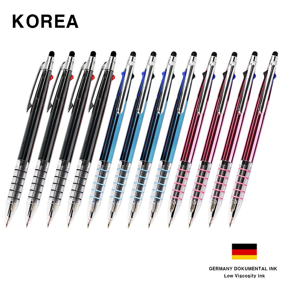 코리아 5링 니들 3색 터치펜 초저점도 독일 잉크 볼펜 0.7mm, 색상혼합, 12개 14,900원