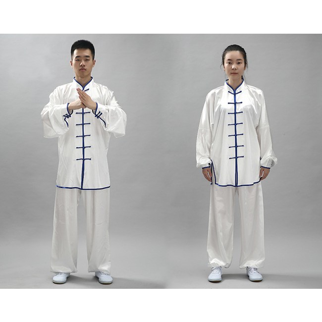 중국 전통 실크 무술복 태극권 쿵푸복 세트 남녀공용 운동복 단체복 무대의상, 1세트, 블루 63,890원