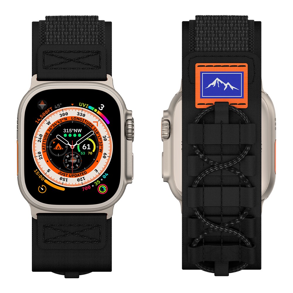 엔인원 애플워치 호환 울트라 스트랩 스포츠 루프 나일론 밴드 엑티브 스포티 디자인, 블랙 19,900원