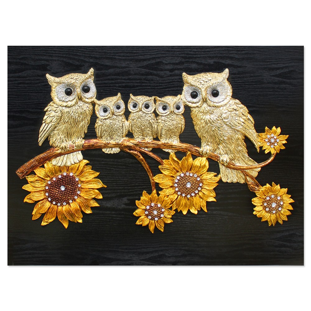 KM데코 해바라기부엉이 돈들어오는그림 명화 재물 풍수 소품 거실 대형 장식 109,950원