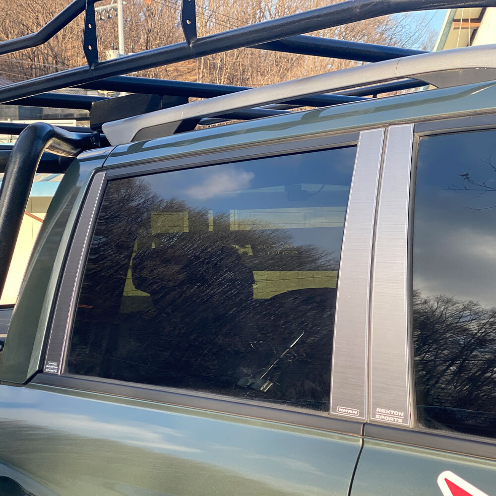 CS 렉스턴 스포츠 칸 튜닝 B C 필러 기둥 패널 카본 메탈 몰딩 악세사리 호환 97,000원