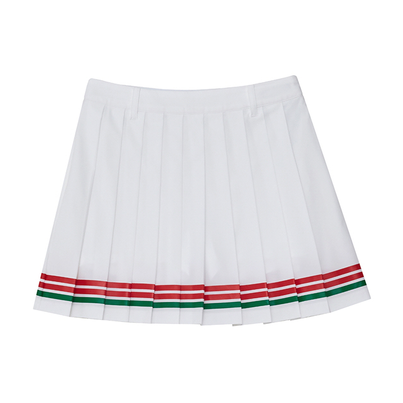 [세인트나인] 여성 그린 스트라이프 플리츠 스커트 118,500원