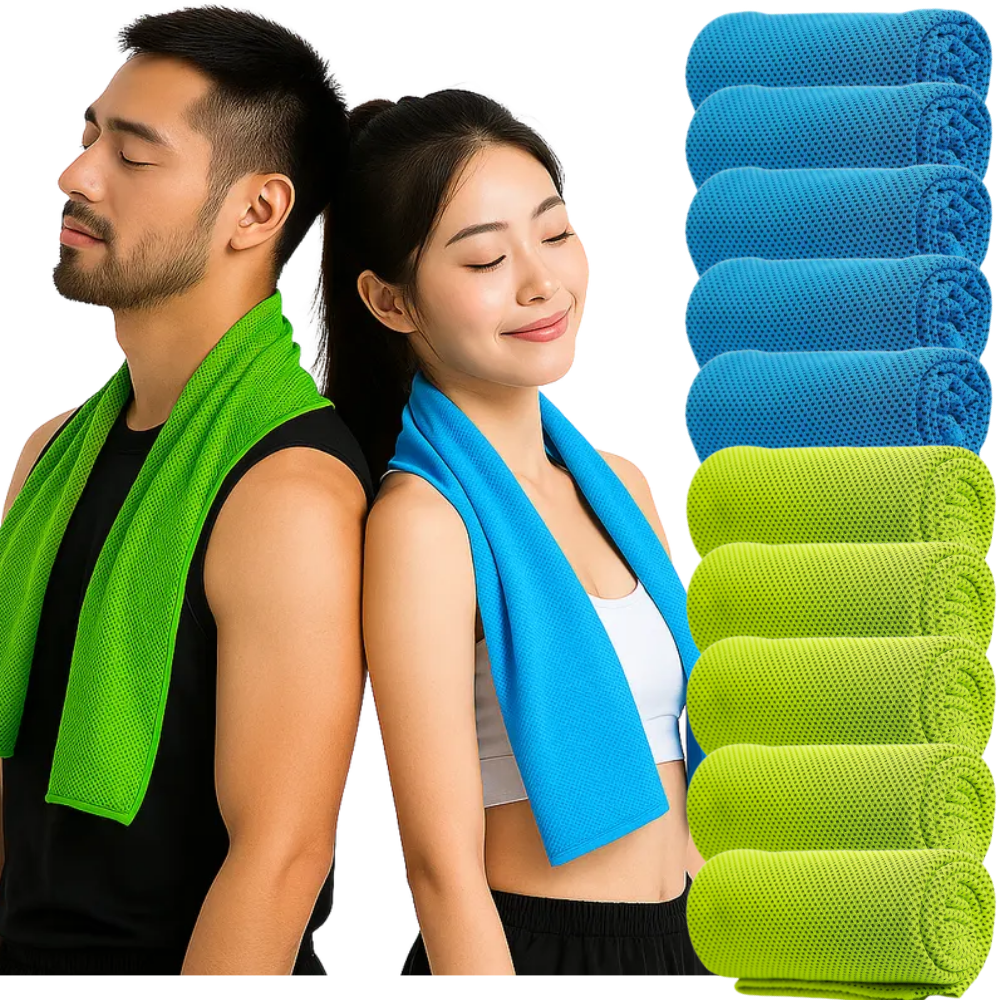 초이남 초경량 아이스 쿨타올 다용도 스포츠 수건 10장, 그린블루, 1세트 15,900원