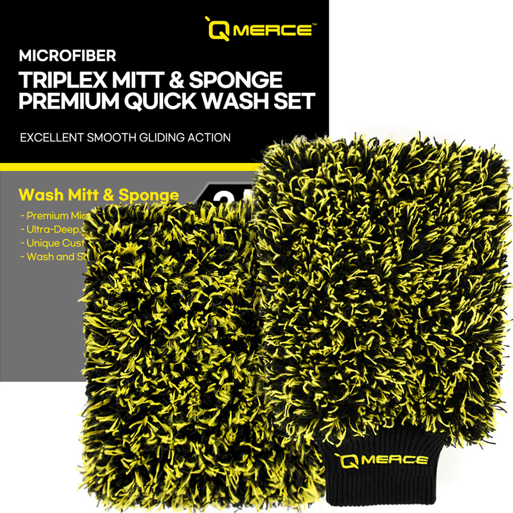 큐머스 트리플렉스 3중원사 미트 + 스펀지 프리미엄 퀵워시 세트 9,900원