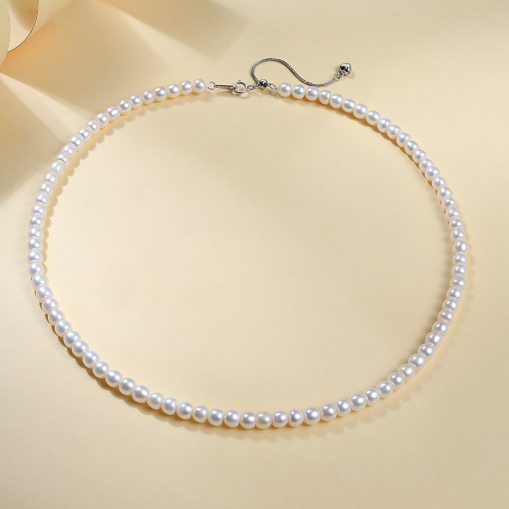 MUFAN AAA+ 등급 천연 양식 담수 진주 목걸이 S925 실버 생일 기념 선물 79,800원