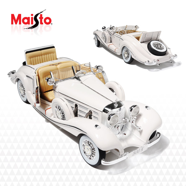 마이스토 1:18 메르세데스 벤츠모형 500K TYP 1936 white 자동차 다이캐스트 모형차 클래식 77,900원