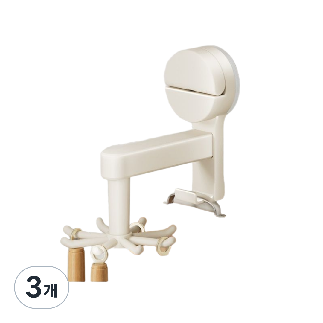 소소무역 무타공 흡착 회전식 주방도구걸이, 3개, 나폴리화이트 26,970원