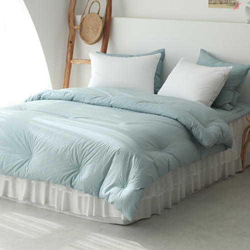 베이직톤 국내산 핸드메이드 손누빔 광폭 고밀도 순면 호텔식 차렵이불 세트 93,860원